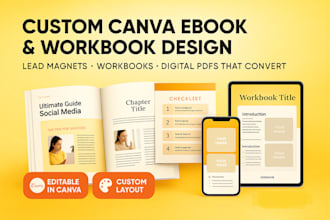 design a canva ebook, lead magnet, or workbook with a custom layout