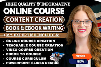 do ebook online couse content teachable video course creation course curriculum