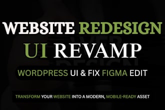 redesign or revamp your website using wordpress wix weebly figma