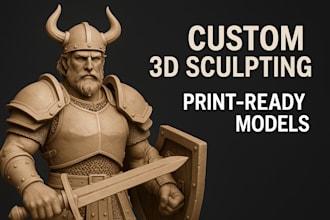 sculpt high quality 3d characters, miniatures and print ready models for 3d