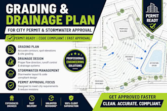 design grading and drainage plan for city permit approval