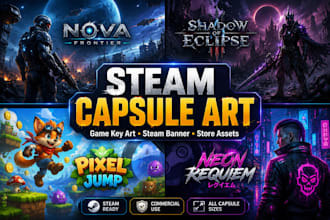design steam capsule art steam game banner game key art steam cover art