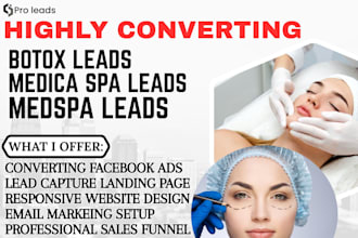 generate medical spa lead botox leads medspa aesthetical website facebook ads