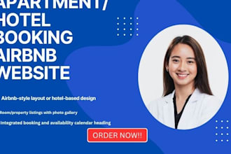 design a booking website for airbnb, apartments, or hotels