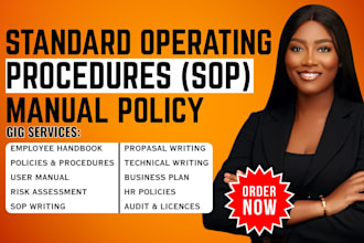 write company sops and standard operating procedures