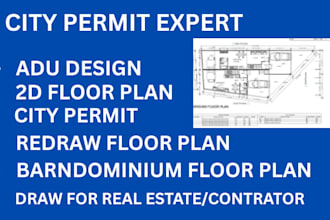 design adu floor plans redraw layouts create city permit drawings
