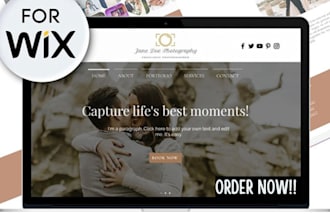 design wix portfolio website for photographer with gallery videography website