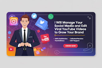 manage your social media and edit viral youtube videos to grow your brand