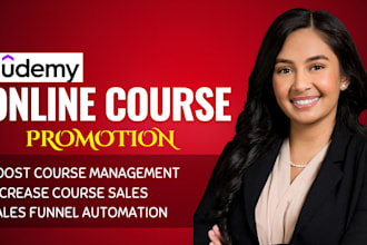 do udemy online course promotion, course marketing, sales funnel