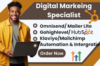 do digital marketing crm automation with gohighlevel hubspot klaviyo or omnisend