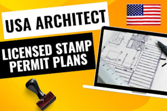 do architectural stamp, mep stamp, pe stamp, and seal for USA city permit