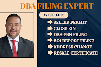 professionally handle your dba, ein, boi, and business filings