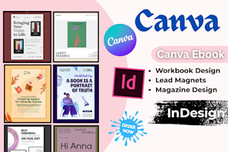 canva ebook workbook design magazine design lead magnet app design