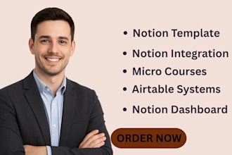design micro courses or notion dashboards airtable crm,kajabi courses