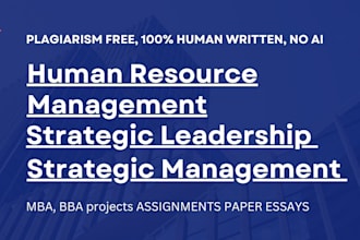 do assigned strategic marketing management hrm reports