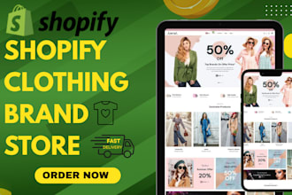 design  high converting shopify clothing dropshipping store, fashion website