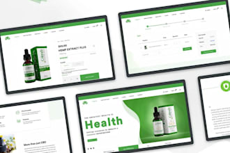 design a cbd website cannabis tobacco hemp vamp marijuana shopify store website