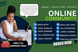 skool community manager skool community manager online community setup