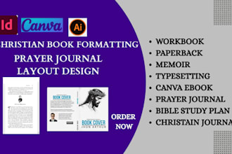 design format christian ebooks book planner prayer journal layout typesetting