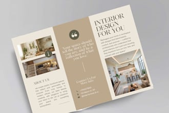 design  a personalized trifold or bifold brochure tailored to your brand