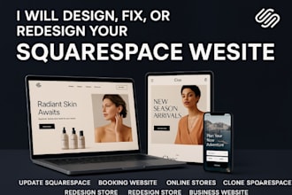 edit squarespace website redesign, duplicate, fix or update squarespace website