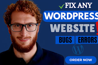fix any wordpress issues, wordpress bug fix wordpress website fix wordpres error