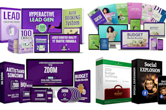 design digital product mockup ebook bundle and 3d ecover bundle online