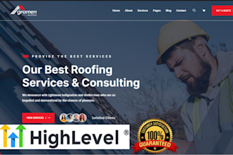 go high level lawncare website gohighlevel roofing website roofing application