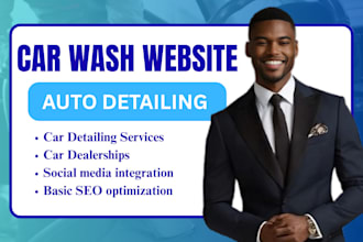 car detailing website, auto detailing website, car dealership, car wash website
