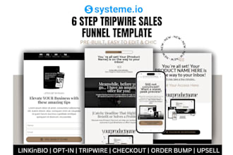 create a systeme io, funnel affiliate program, sales pages, email automation
