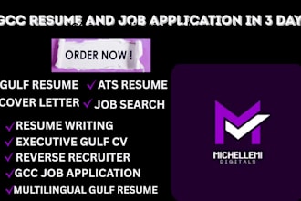 deliver a polished gcc resume job application in 3 days
