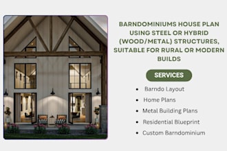 create custom barndominium floor plans and layouts for your project