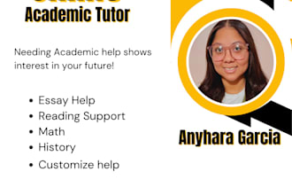 be your private tutor for high school and college students