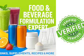 develop food formulation, beverage, energy drink, supplement