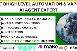 gohighlevel ai agent vapi ai calling agent, IVR, n8n and chatbot setup