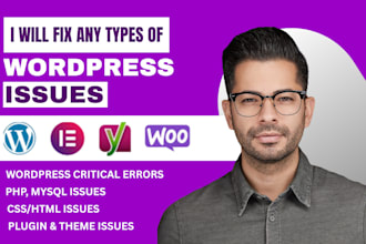 fix wordpress issues, bug fix, plugin errors, CSS problems and HTML issues