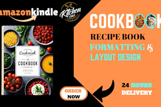 do cookbook writing and interior design, health and fitness recipe book creation