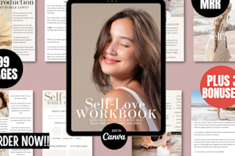design self care ebook, mindfulness guide, canva branding, DIY ebook fitness