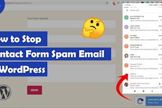 stop wordpress spam registration, spam email, and add protection to your form