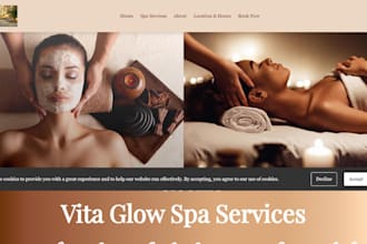 build beauty salon website spa website skincare cosmetics website hair extension