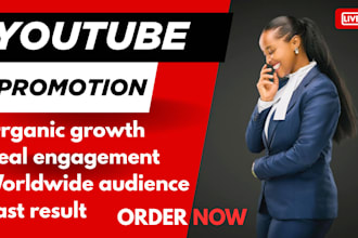 do professional organic youtube channel promotion to gain views and subscribers