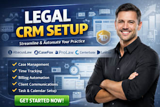 setup legal CRM abacuslaw casefox prolaw centerbase lawcus jarvis legal practice