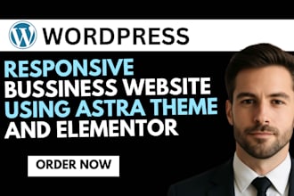 create a responsive bussiness website using elementor and astra theme