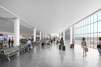 model 3d airport design, airport hanger, airport layout, 3d stadium design