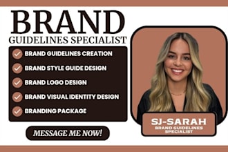 create a professional brand guideline brand identity design brand logo design
