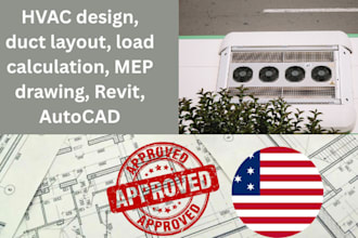 hvac design, duct layout, load calculation, mep drawing, revit, autocad