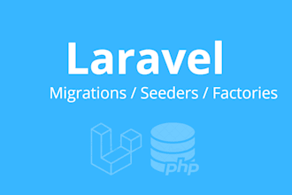 create custom laravel migrations, seeders and factories for your application