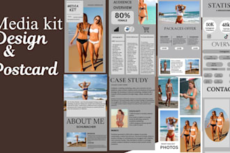 design electronic press kit  media kit influencer kit one sheet trifold brochure