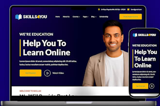 build lms educational website online course website education, elearning website