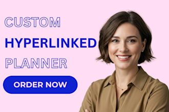 design custom interactive hyperlinked digital planner and journal for goodnotes